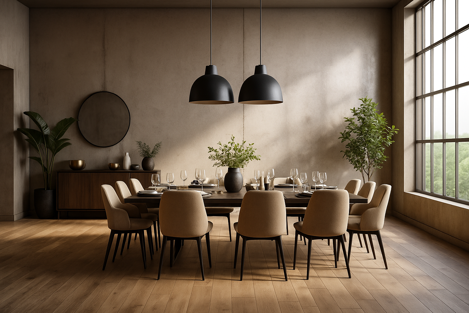 Depois - Sala de jantar transformada com IA